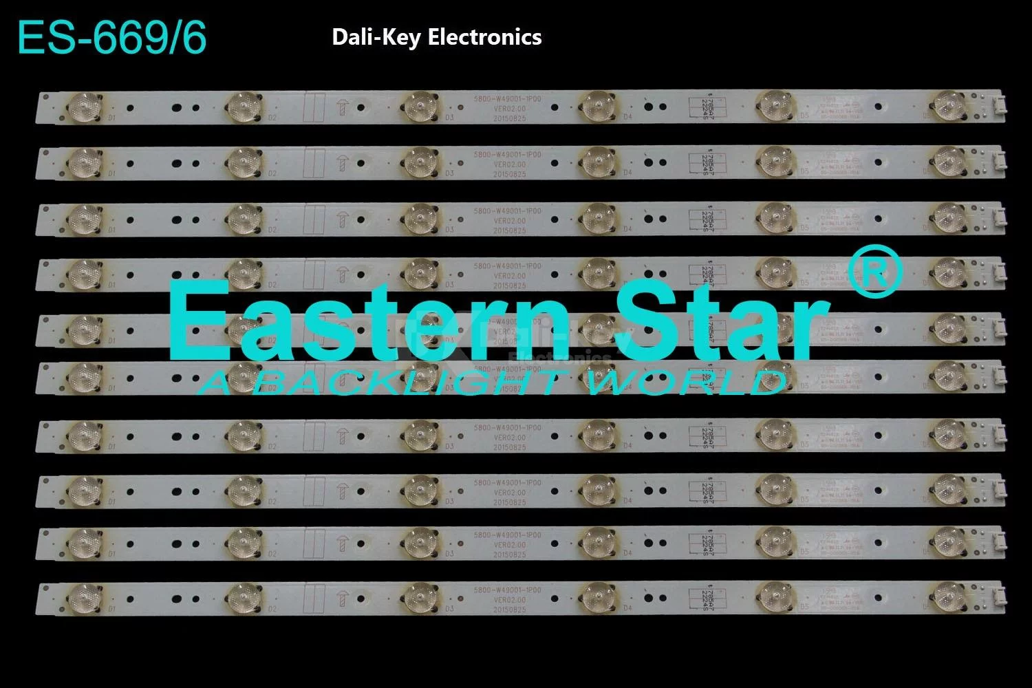 ES-669 Kit 10 Barres 6 LED TV IRIS 49″ 49E3000