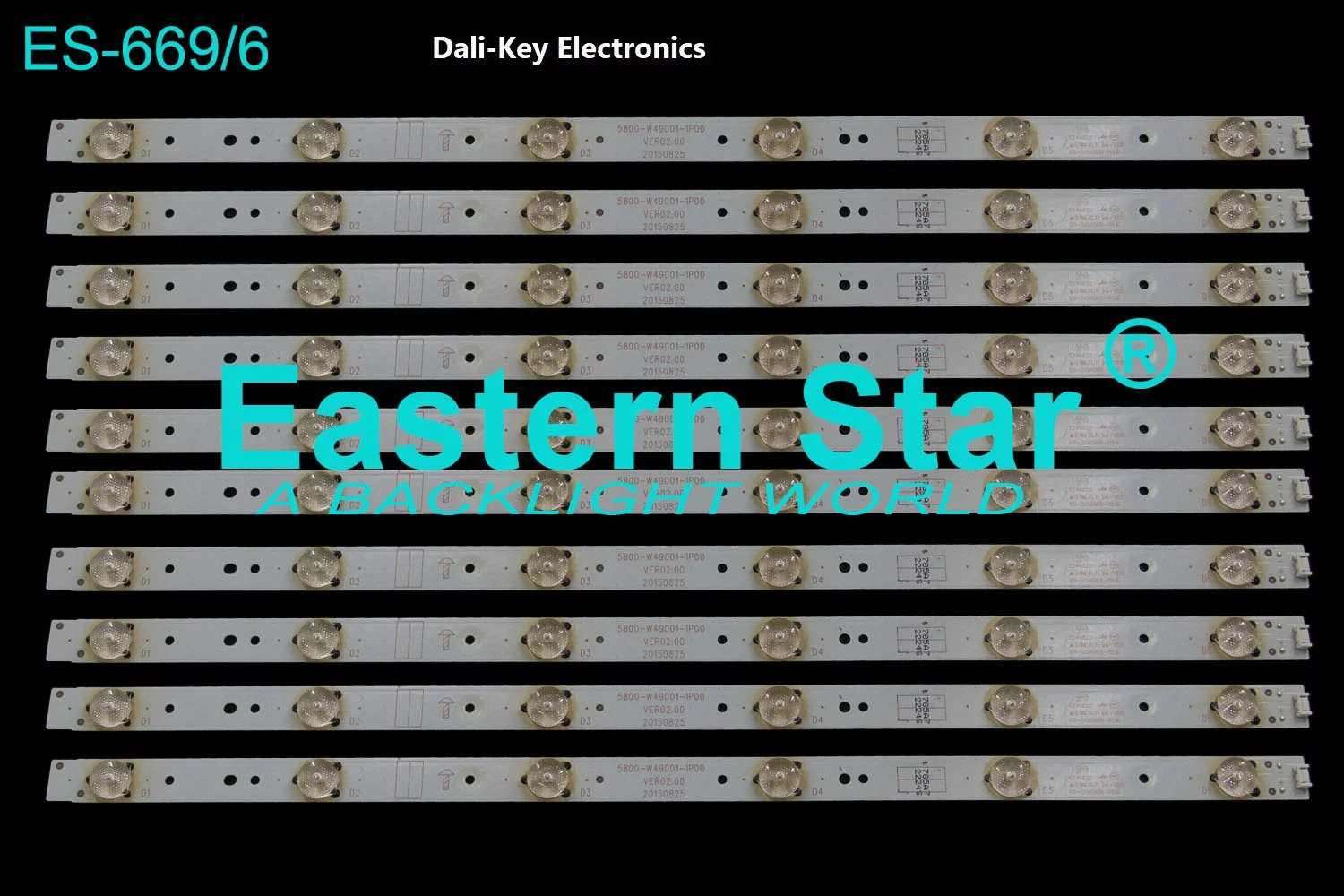 ES-669 Kit 10 Barres 6 LED TV IRIS 49″ 49E3000 – Image 4
