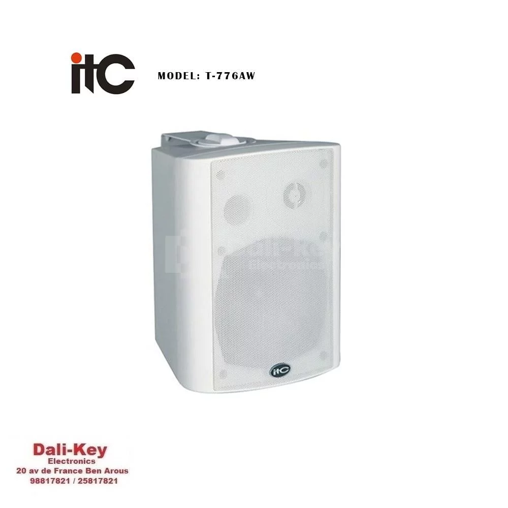 ITC T-776AW Haut-parleur stéréo support mural 2 voies 6″ woofer 6″ avec tweeter 1,5″