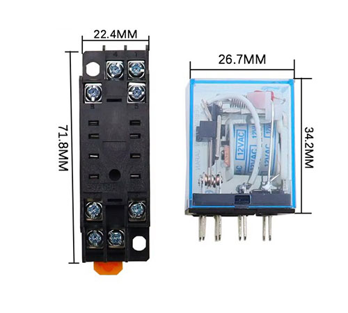 Omron MY2N-J Mini relais avec support de base de prise 24VDC 24AC 220VAC – Image 3