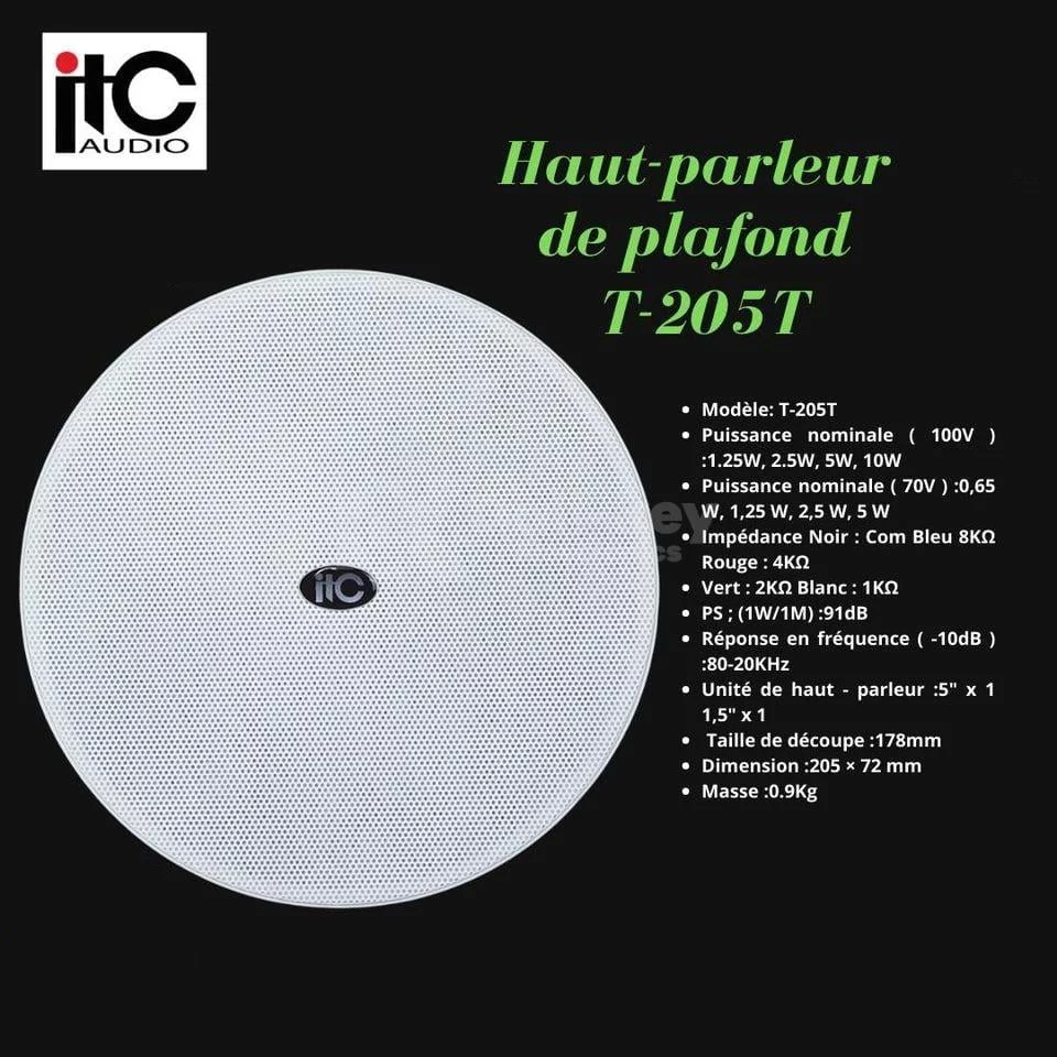 T-205T Haut-parleur de plafond sans cadre (2.5w-5w-10w-20w)