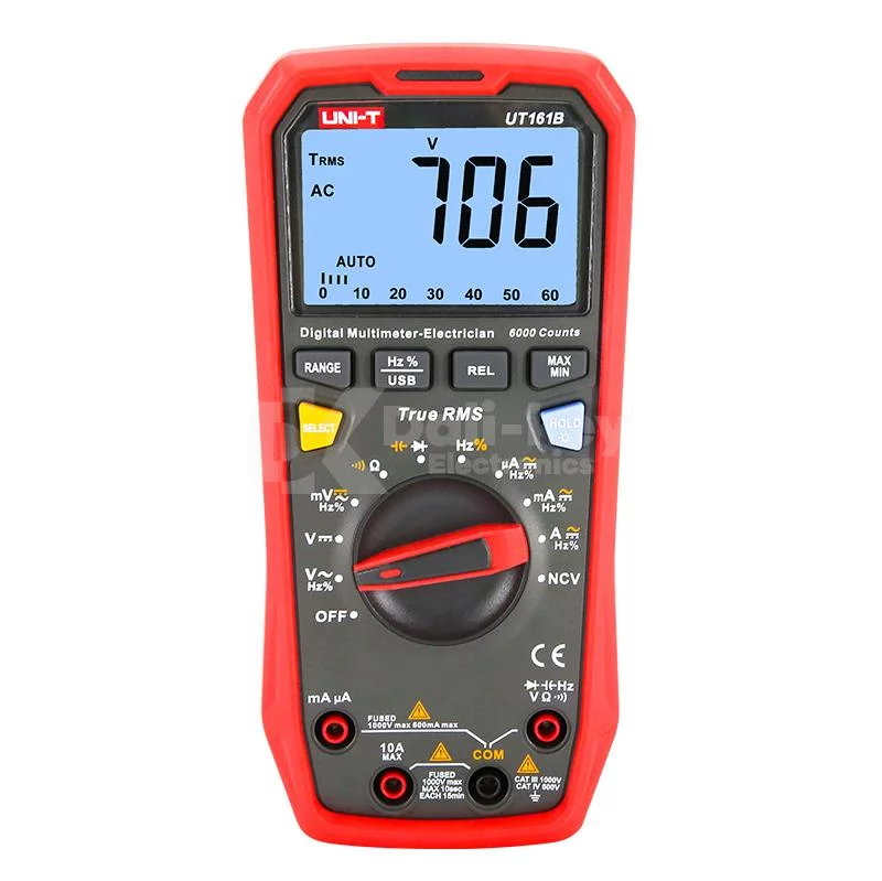 UT161B Multimètre numérique USB vrai RMS 6000 comptes 1000V AC,DC,NCV