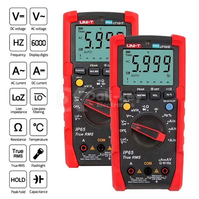 UT191E Professionnels multimètre automatique vrais RMS IP65 étanche – Image 3