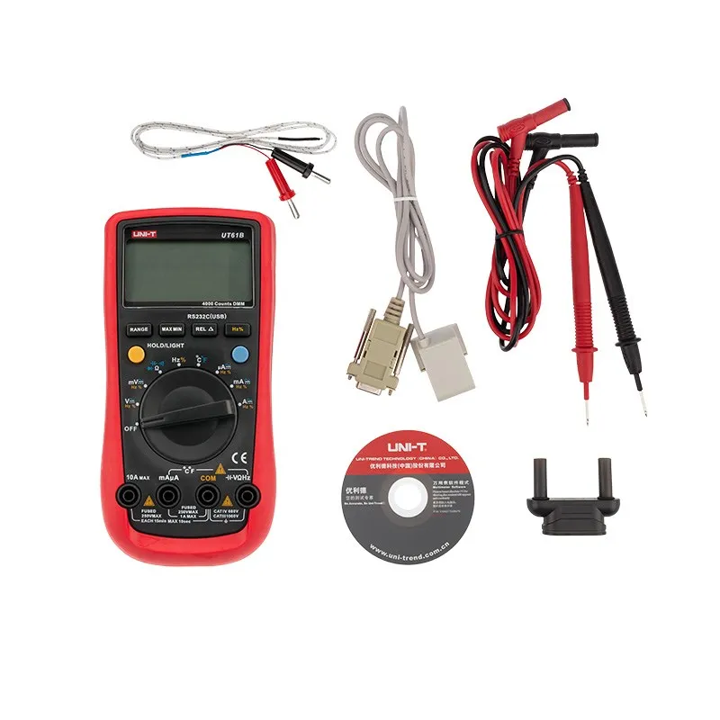 UT61B Multimètre numérique automatique, AC, DC, support de données, ohmètre, ammètre – Image 4