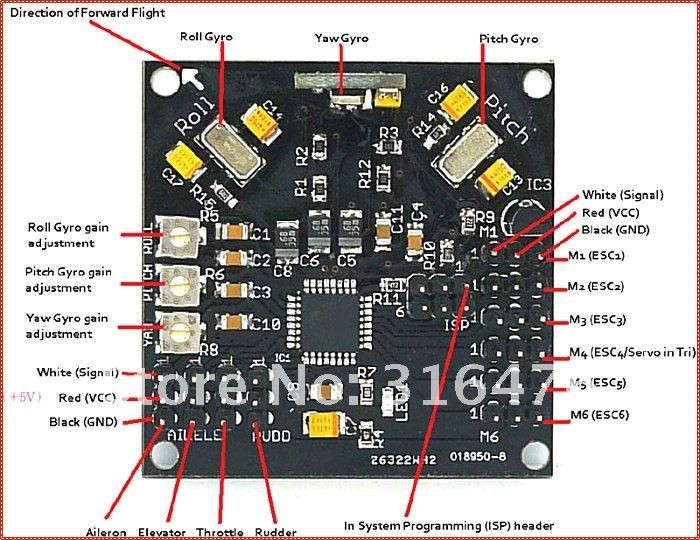 KK Multicopter Circuit board Contrôleur de vol V5.5 XCopter v2.9 – Image 2