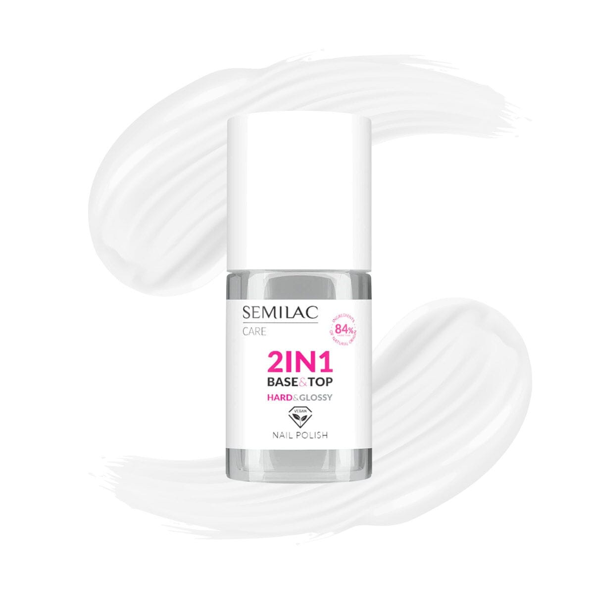 Semilac – Base/Top 2 en 1 pour les vernis à ongles classiques – 7 ml