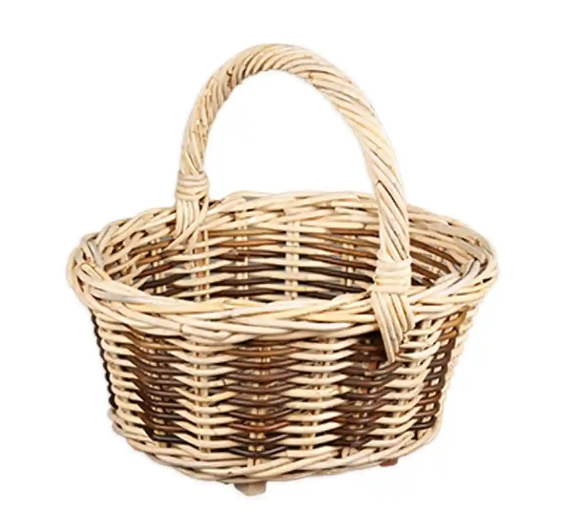 Panier en rotin ovale fond renforcé