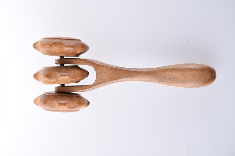 Rouleau en bois 3 roues – Image 3