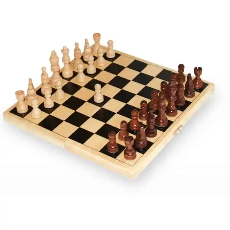Jeu d’echec en bois transportable