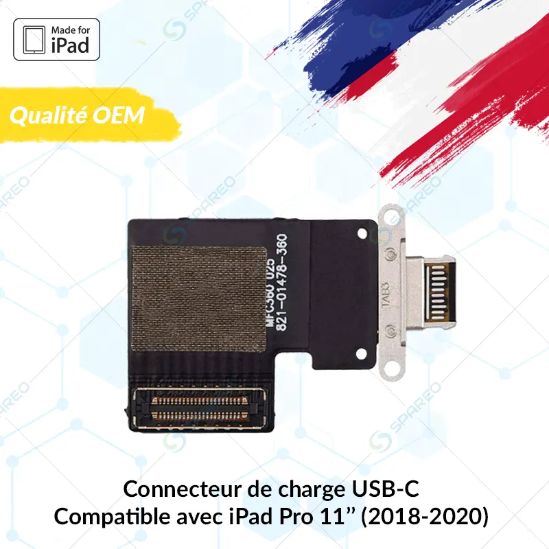 Connecteur de charge iPad Pro 11″ (1er gen – 2018) | OEM