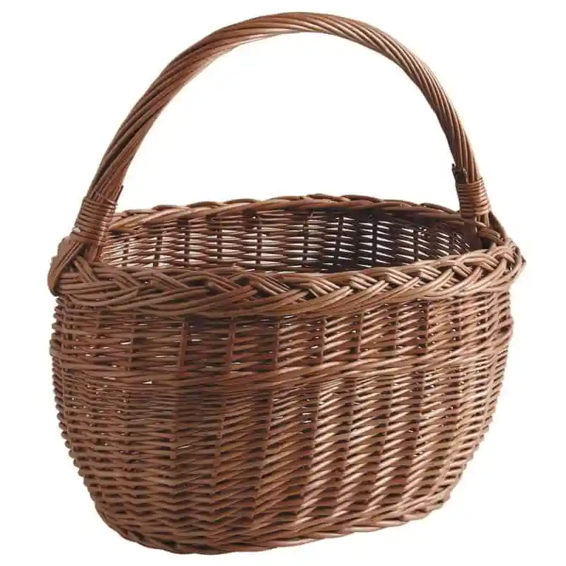 Panier rigide en osier buff