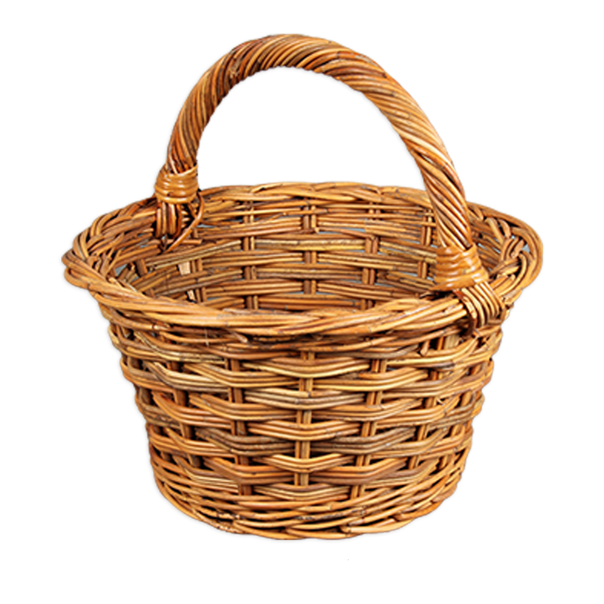 Panier rond en rotin