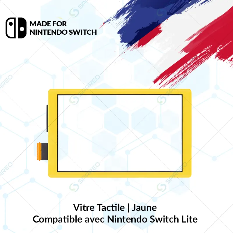 Vitre tactile Nintendo Switch Lite | Jaune