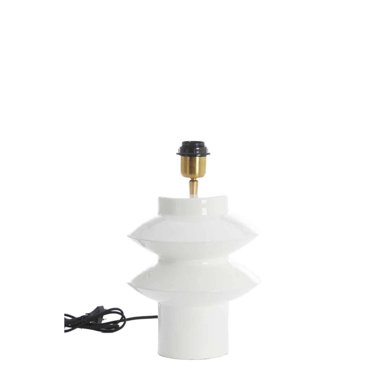 Socle de lampe en céramique blanche Light & Living Petch – Image 2